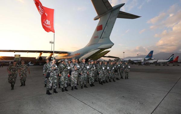 Air Force planes transport earthquake aid to Nepal