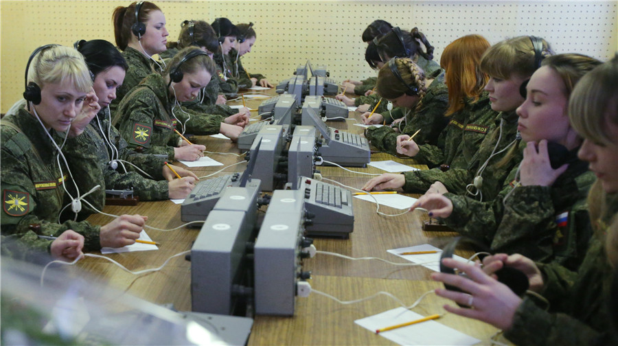 Female service members mark Intl Women's Day in Russia