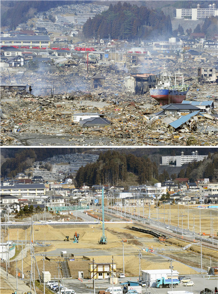 Japan quake, 5 years later: Before and after