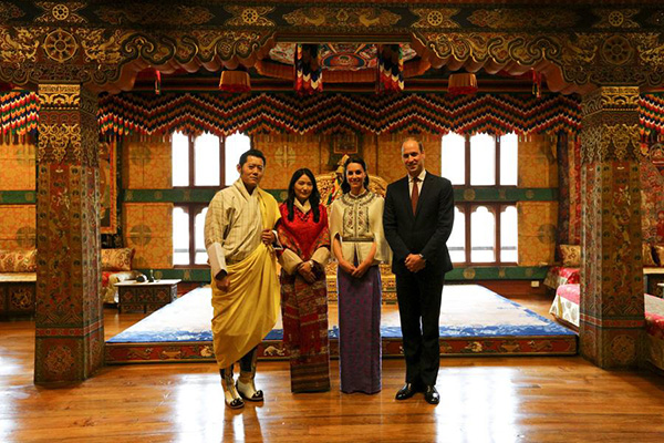 A royal encounter for Britain's William and Kate in Bhutan