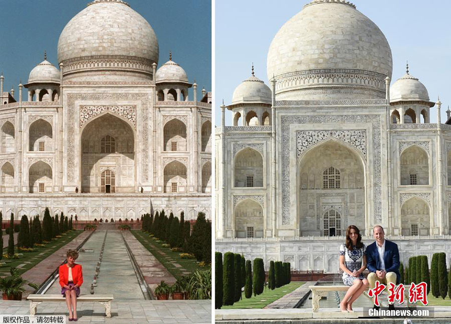 Royal couple visits the Taj Mahal