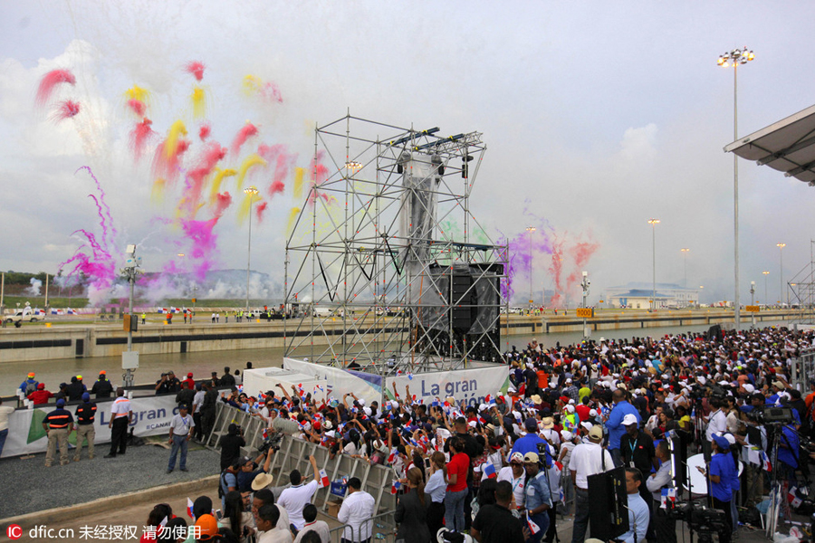 Expanded Panama Canal opens with Chinese ship making first passage