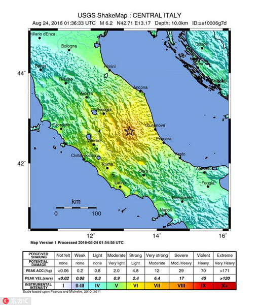 At least 73 killed after strong quake strikes Italy, topples buildings