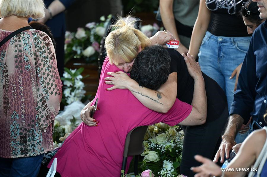 Relatives mourn for earthquake victims in Italy