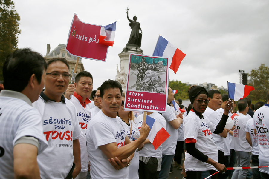 Thousands of Chinese rally in Paris to call for 'security for all'