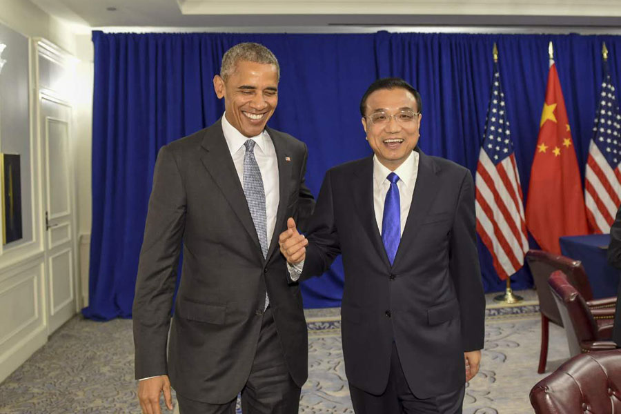 Chinese premier meets US president in New York