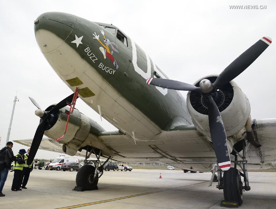 'Flying Tigers' transport plane arrives in Kunming