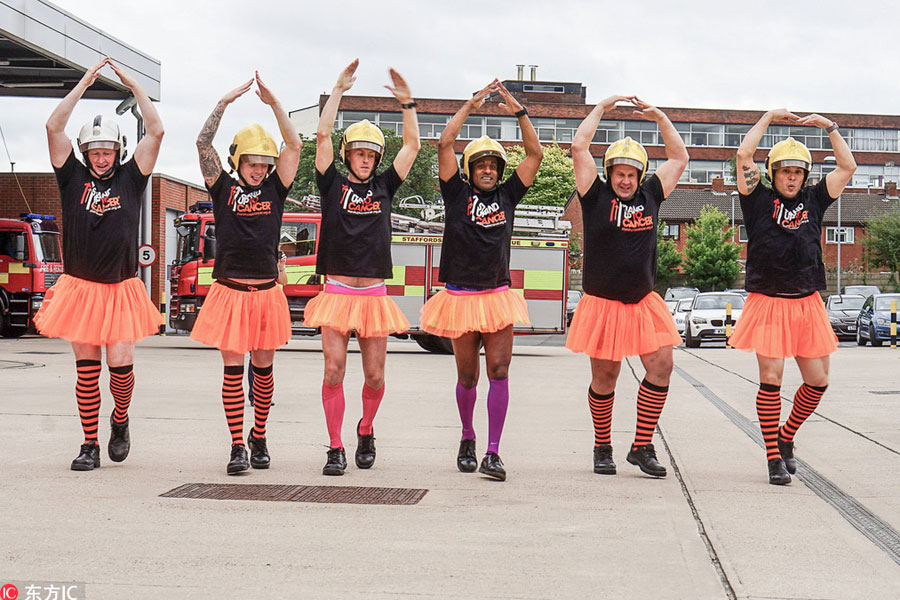 British firefighters dress up in tutus for good cause