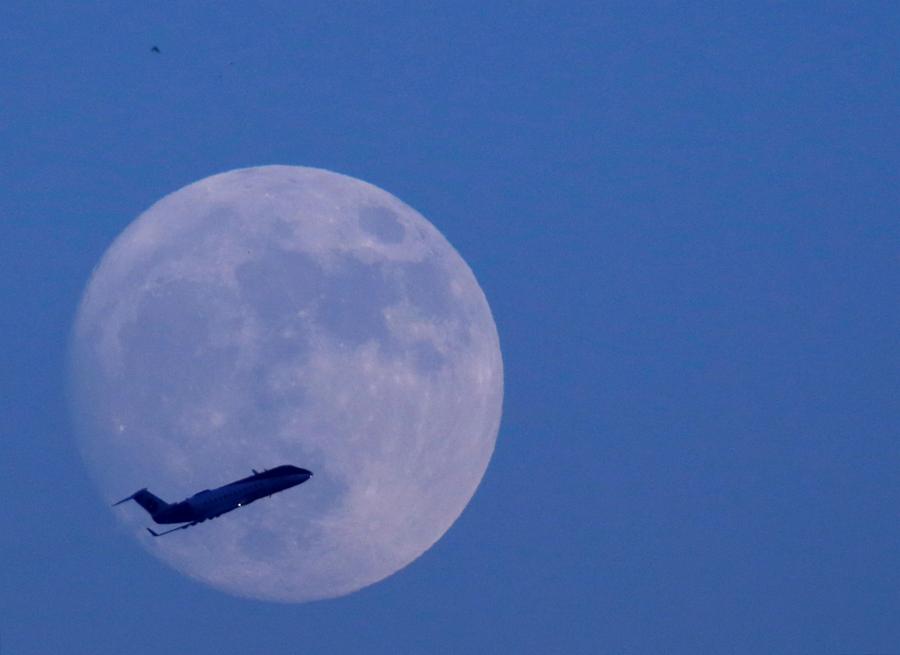 'Supermoon' shines over skies