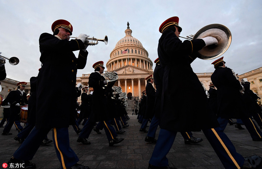 Rehearsal for Trump's inauguration held in Washington