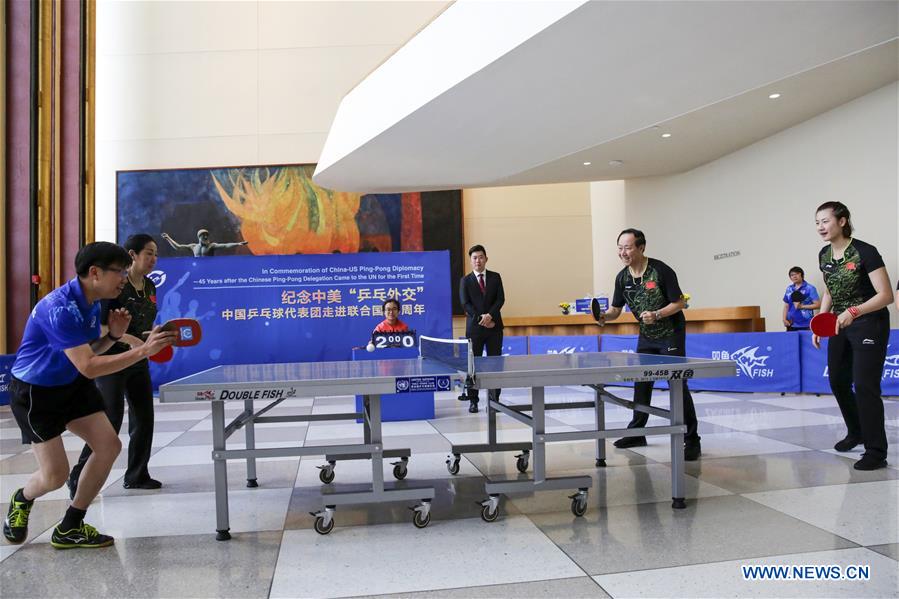 China-US ping-pong diplomacy commemorated in NY, Chicago