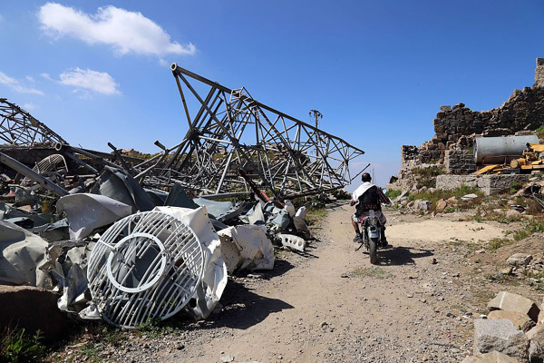 Saudi-led airstrikes destroy air navigation system of Yemen's capital airport: spokesman